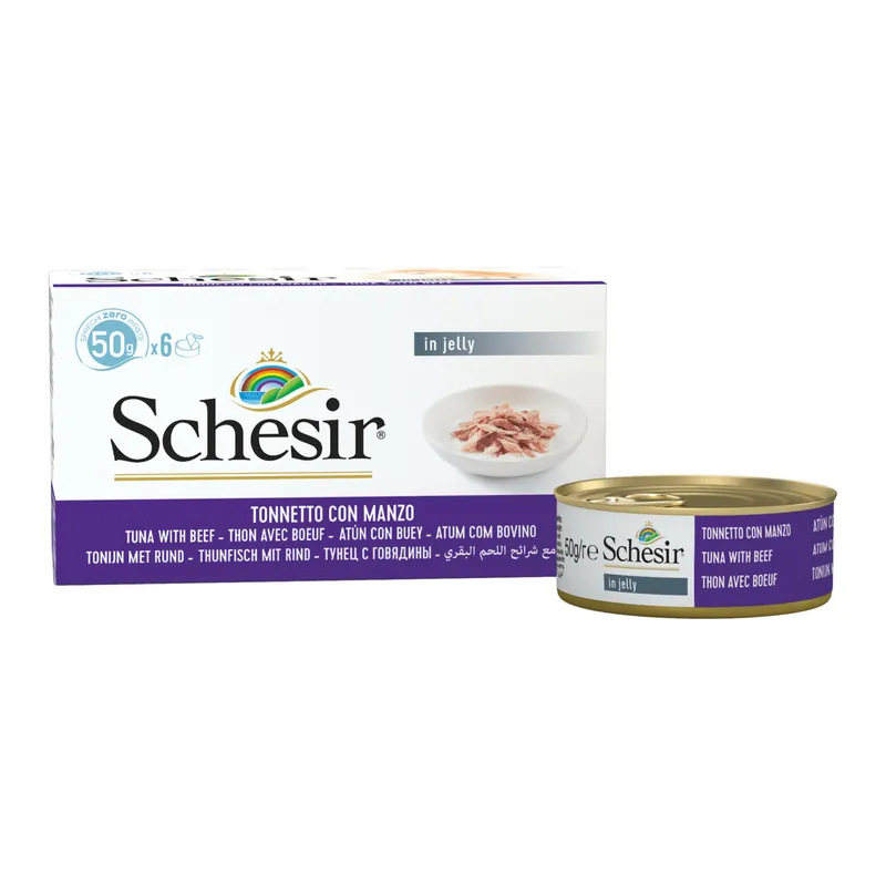 Schesir Thunfisch Rind in Jelly 6x50 g Günstig